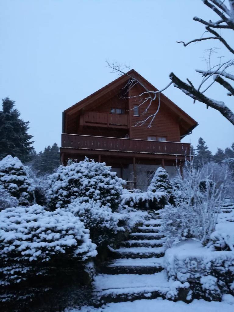 Holzhaus-Oberbrändi-Schnee